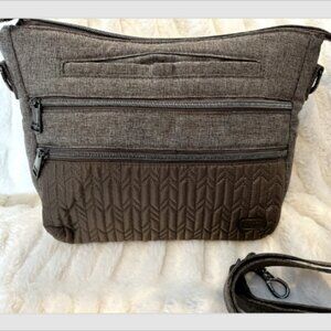 Lug Slider Crossbody Handbag in Brushed Grey